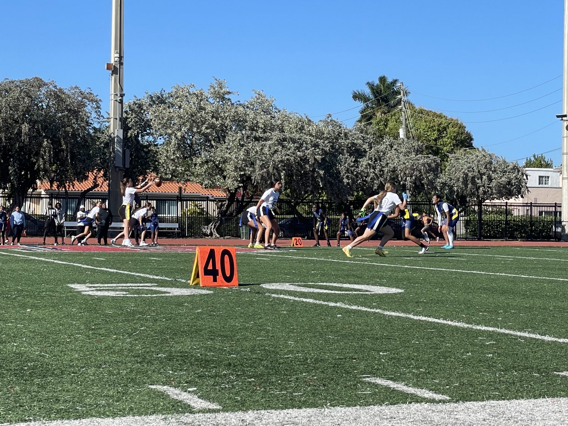 Varsity Girls Flag Football Win First Game of Season