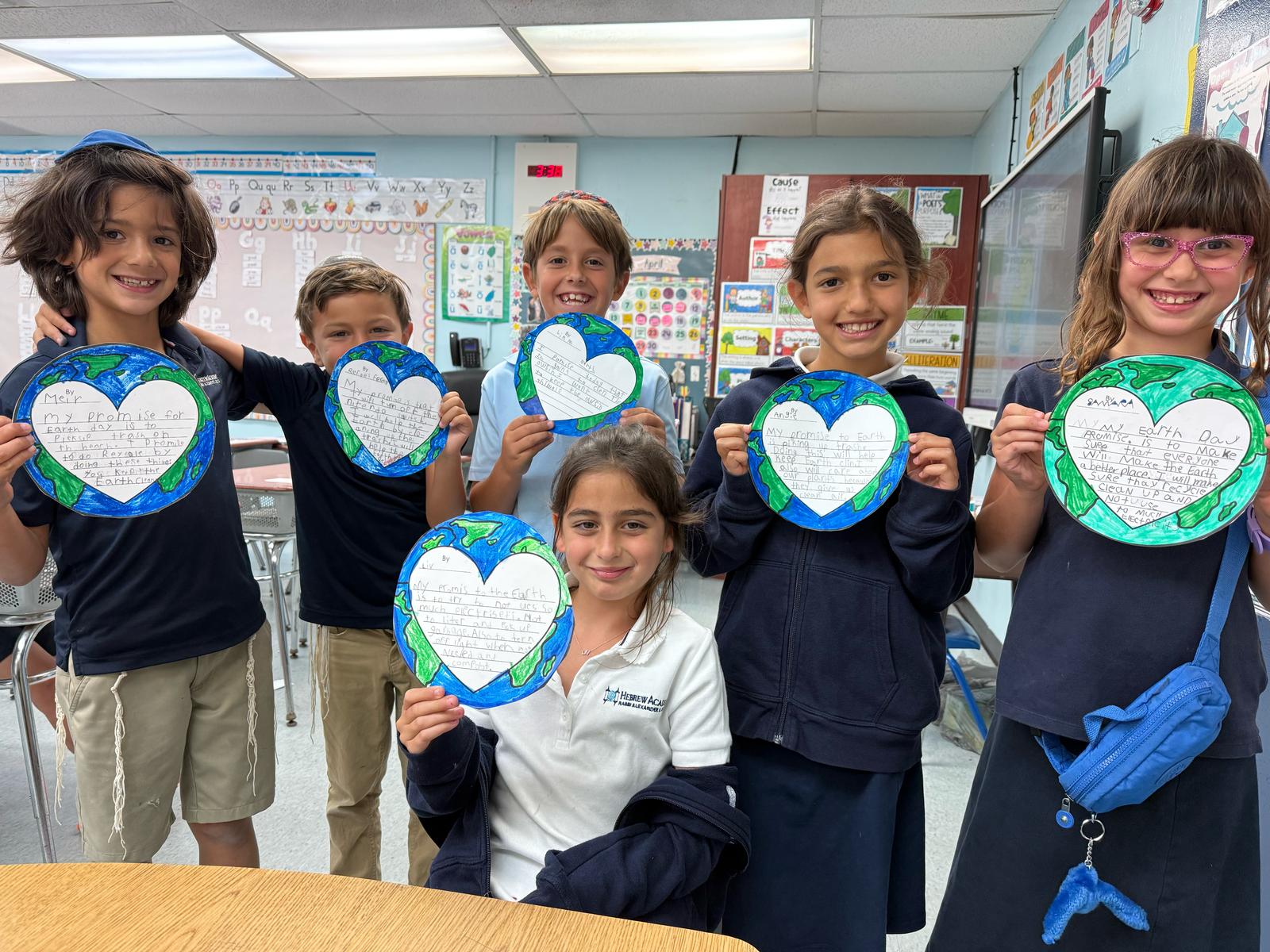 First Grade Students Share Their Earth Day Promises