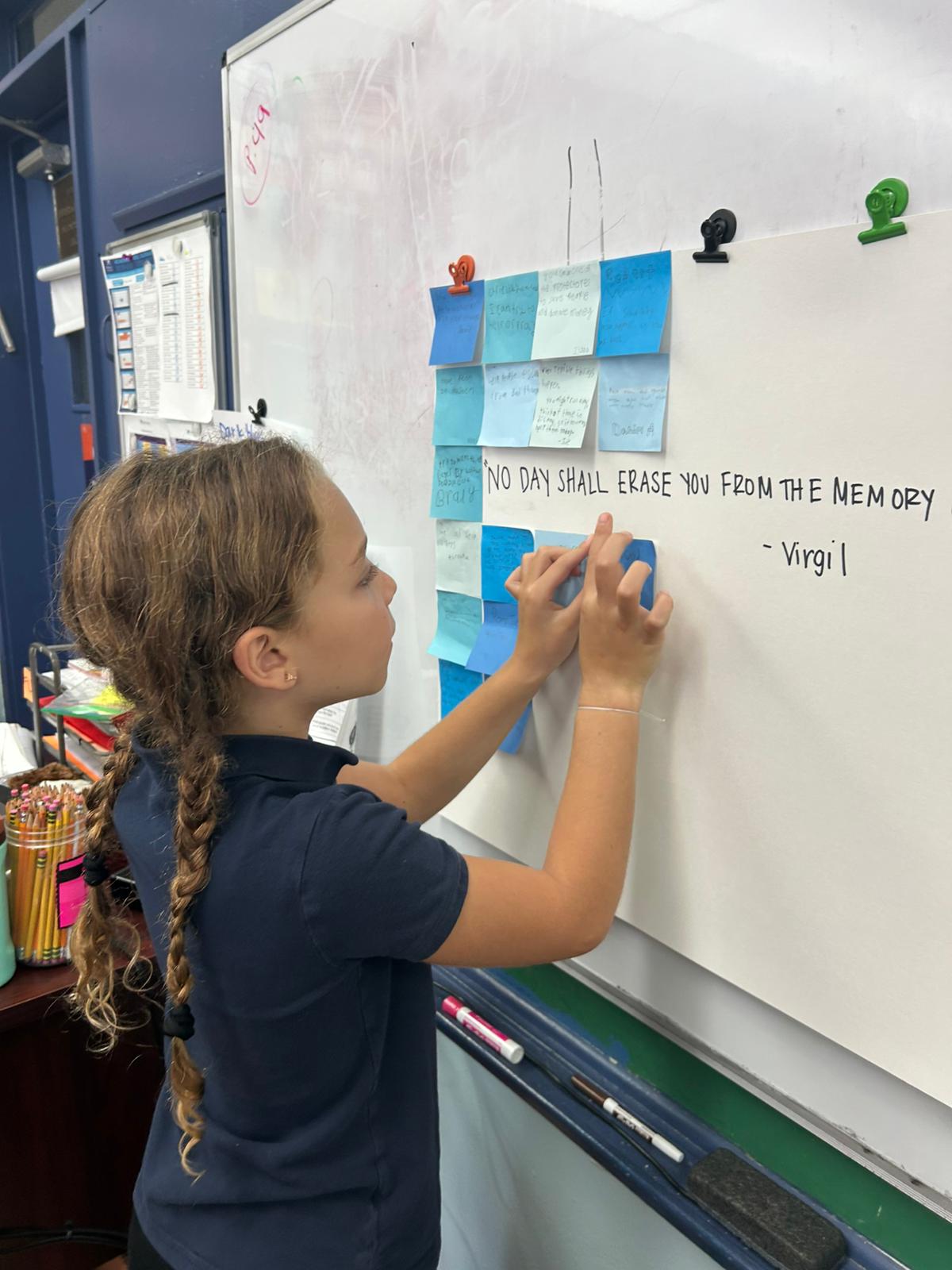 Grade 4 Honors 9/11 with a Wall of Hope